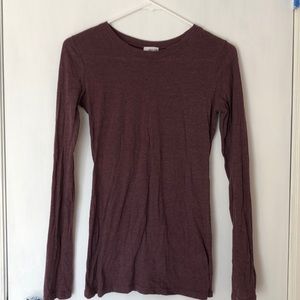 Purple long sleeve shirt